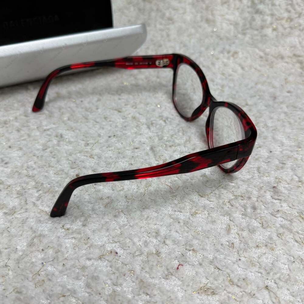 Balenciaga BB0213O 003 Red Tortoiseshell Cat Eye Eyeglasses 53-17-135 Seller Own - Picture 7 of 13